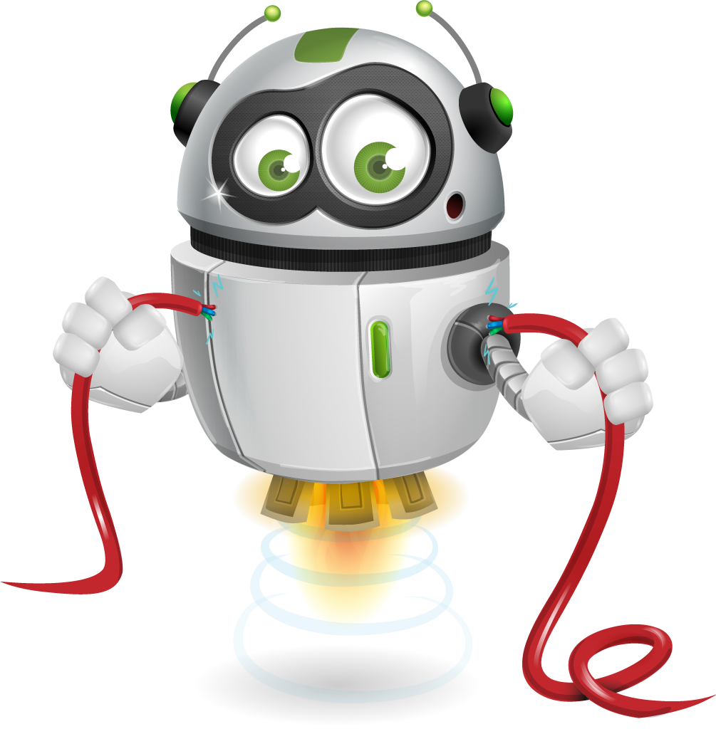 robot with cable