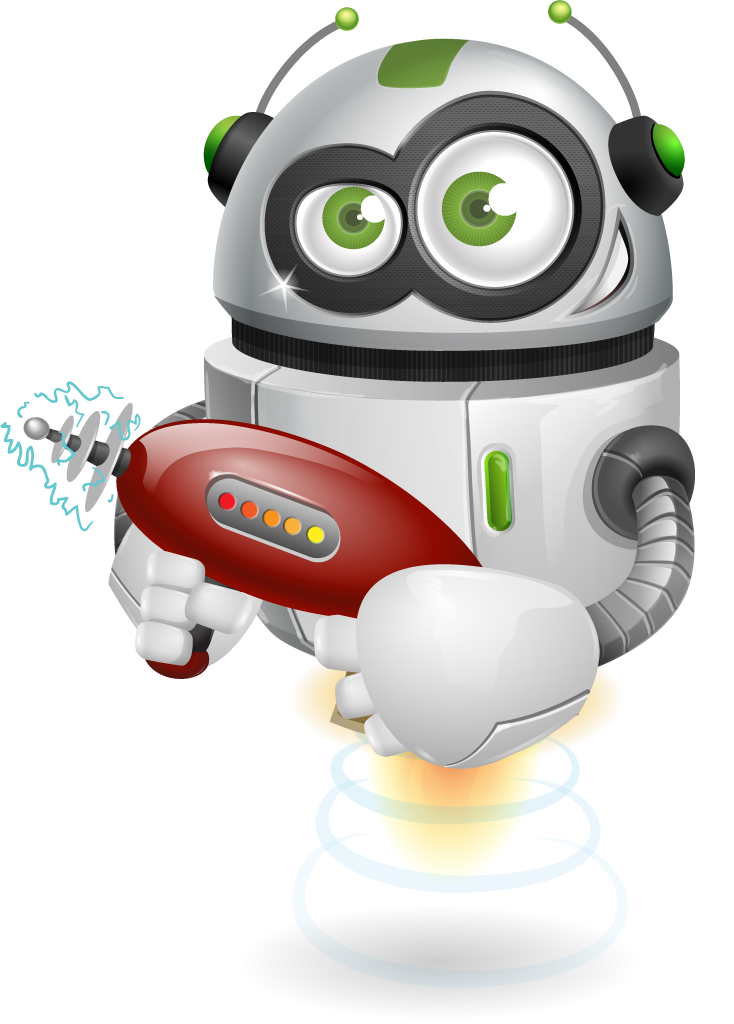 robot with gun